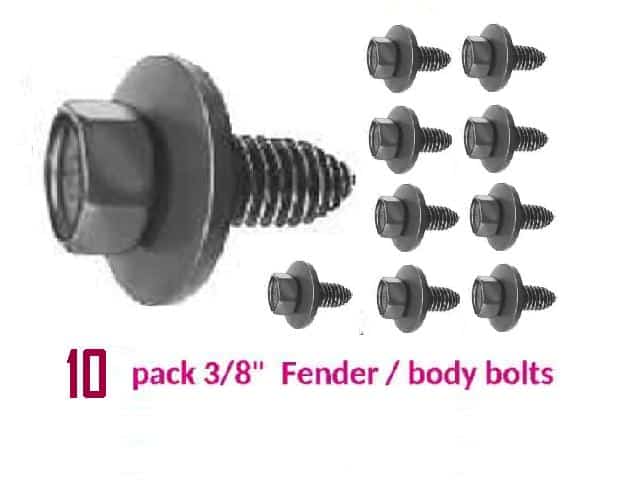 Bolt Kit: 10 Pce - 3/8 x 1" Fender body+